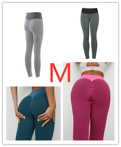 Seamless Plaid Leggings – High-Waisted, Breathable Yoga & Fitness Pants