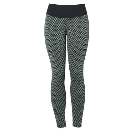 Seamless Plaid Leggings – High-Waisted, Breathable Yoga & Fitness Pants