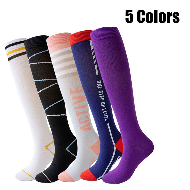 Women's Compression Sports Socks – Mid-Calf, High-Performance & Muscle Support 5-Pack