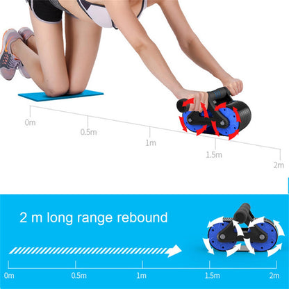 Springback Wheels Roller – Abdominal Exerciser & Push-Up Training Equipment (Blue)