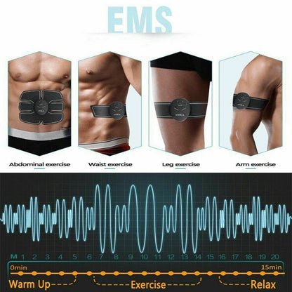 Electric Muscle Stimulator – ABS Toning Belt & Fat Burning Trainer for Core Sculpting