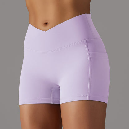 High-Waist Scrunch Yoga Shorts with Phone Pocket – Ultimate Comfort & Style for Women