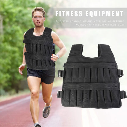 Adjustable Weighted Vest – 3kg to 50kg Load Capacity for Running, Training & Fitness