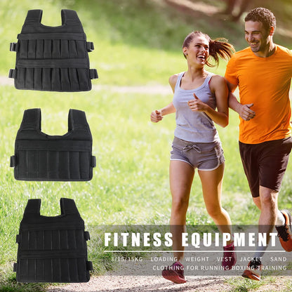 Adjustable Weighted Vest – 3kg to 50kg Load Capacity for Running, Training & Fitness