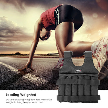 Adjustable Weighted Vest – 3kg to 50kg Load Capacity for Running, Training & Fitness