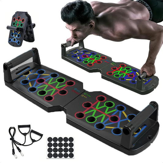 Heavy-Duty Portable Home Gym Set – Adjustable Dumbbells, Push-Up Bar & Resistance Bands for Full-Body Workouts