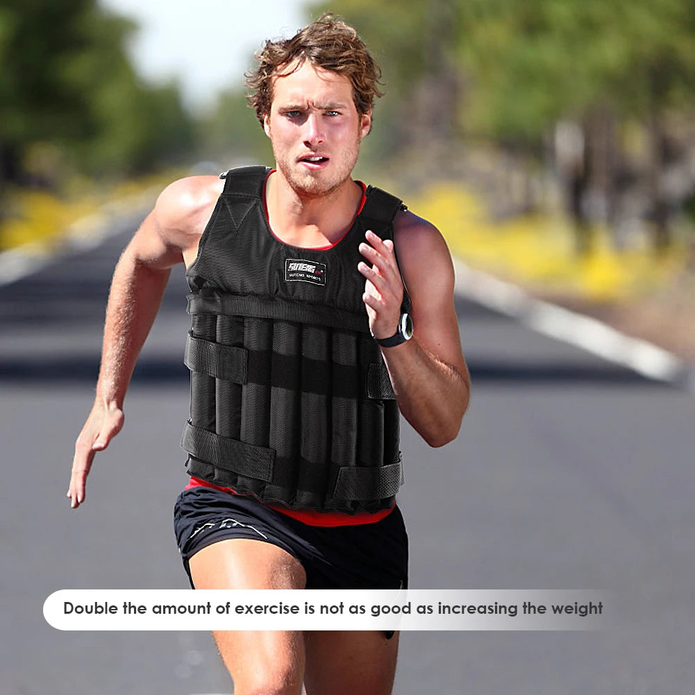 Adjustable Weighted Vest – 3kg to 50kg Load Capacity for Running, Training & Fitness