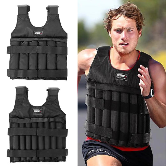 Adjustable Weighted Vest – 3kg to 50kg Load Capacity for Running, Training & Fitness