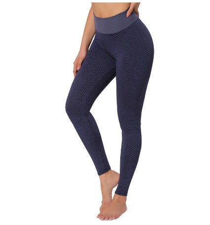 Seamless Plaid Leggings – High-Waisted, Breathable Yoga & Fitness Pants