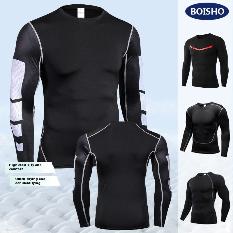 Men’s Quick-Dry Compression Shirt – Long Sleeve Performance Workout Top